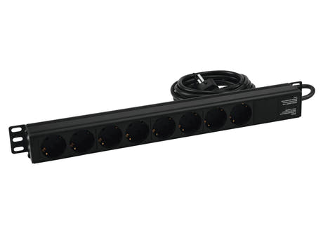 Eurolite R-19-8 1U Rack Distribuzione di corrente (Schuko)