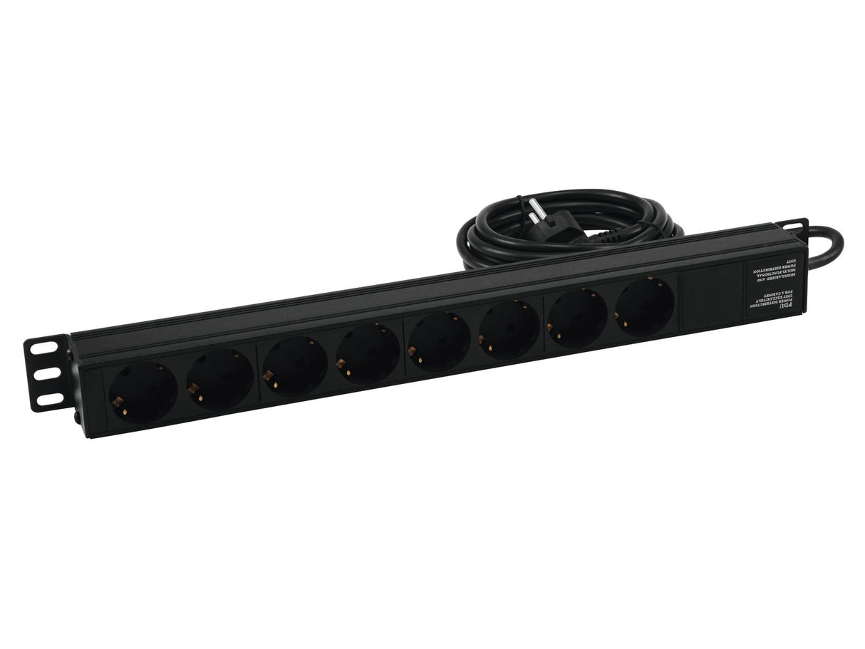 Eurolite R-19-8 1U Rack Distribuzione di corrente (Schuko)