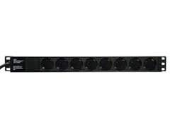 Eurolite R-19-8 1U Rack Distribuzione di corrente (Schuko)