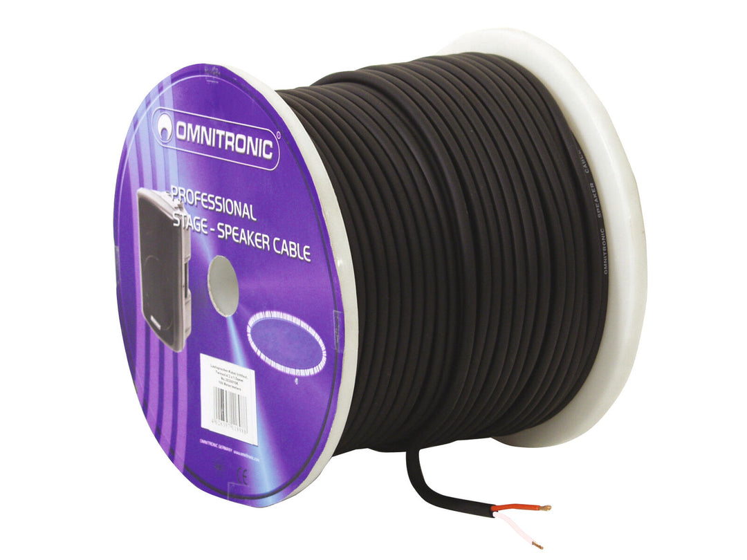 OMNITRONIC Cavo per altoparlanti 2x1.5 50m bk resistente