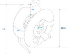 SCHILL Avvolgicavo IT380.RM A=385/C=142