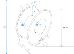 SCHILL Avvolgicavo HT300.SO A=300/C=125