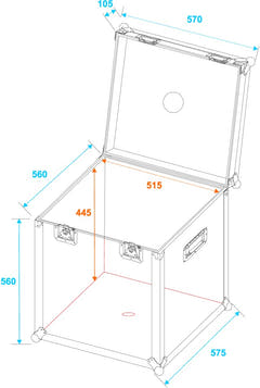 Roadinger Flightcase per Sfera Specchiata (50cm)