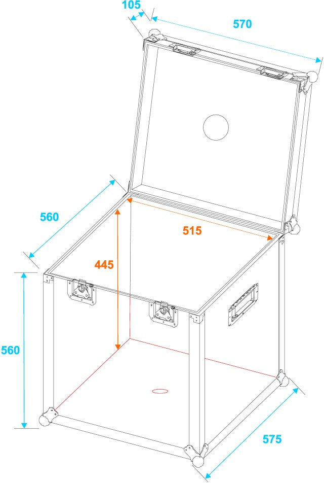 Roadinger Flightcase per Sfera Specchiata (50cm)