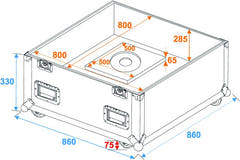 Flightcase to Disko Ball (75 cm)