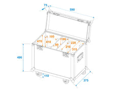 Flightcase ROADINGER 2x TMH-XB-280