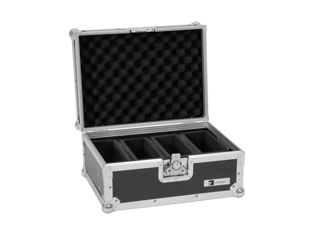 ROADINGER Flightcase EC-4AC 4x AKKU Serie Flat Light