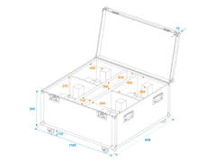 Flightcase ROADINGER 4x THA-250F con ruote
