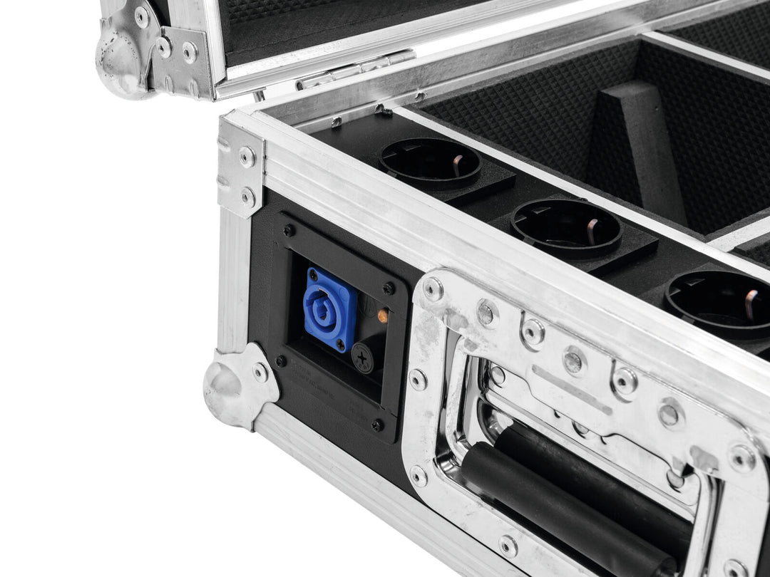 ROADINGER Flightcase 4x AKKU TL-3 Trusslight QuickDMX con funzione di ricarica