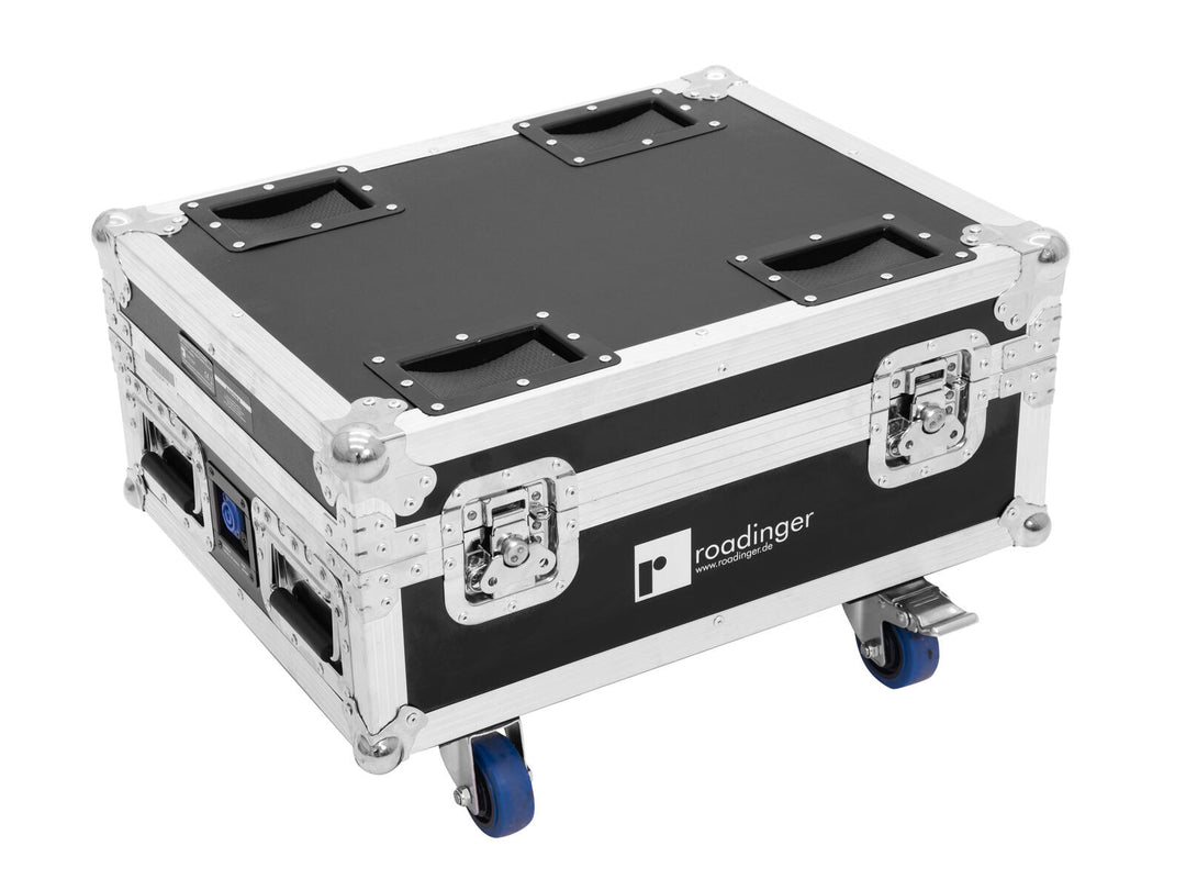 ROADINGER Flightcase 4x AKKU IP UP-4 QuickDMX con funzione di ricarica