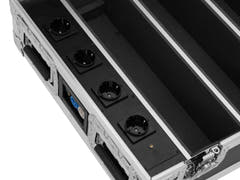 ROADINGER Flightcase 4x AKKU BAR-6 Glow QCL Flex QuickDMX con funzione di ricarica