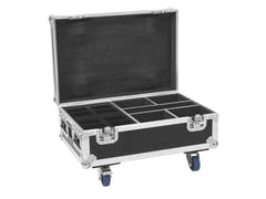 ROADINGER Flightcase 4x AKKU IP UP-4 Plus HCL Spot WDMX con funzione di ricarica