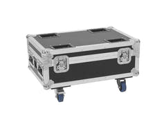 ROADINGER Flightcase 4x AKKU IP UP-4 Plus HCL Spot WDMX con funzione di ricarica