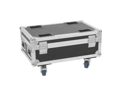 ROADINGER Flightcase 4x AKKU IP UP-4 Plus HCL Spot WDMX con funzione di ricarica