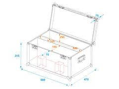 ROADINGER flight case 2x LED PLL-480