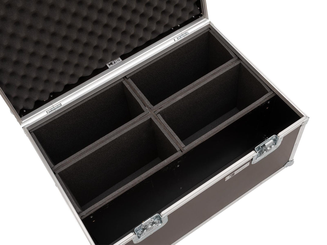 ROADINGER Flightcase per 4x LED 4/7C-12 Silent Slim Spot