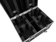 ROADINGER Flightcase 4x LED TMH-X4 con ruote