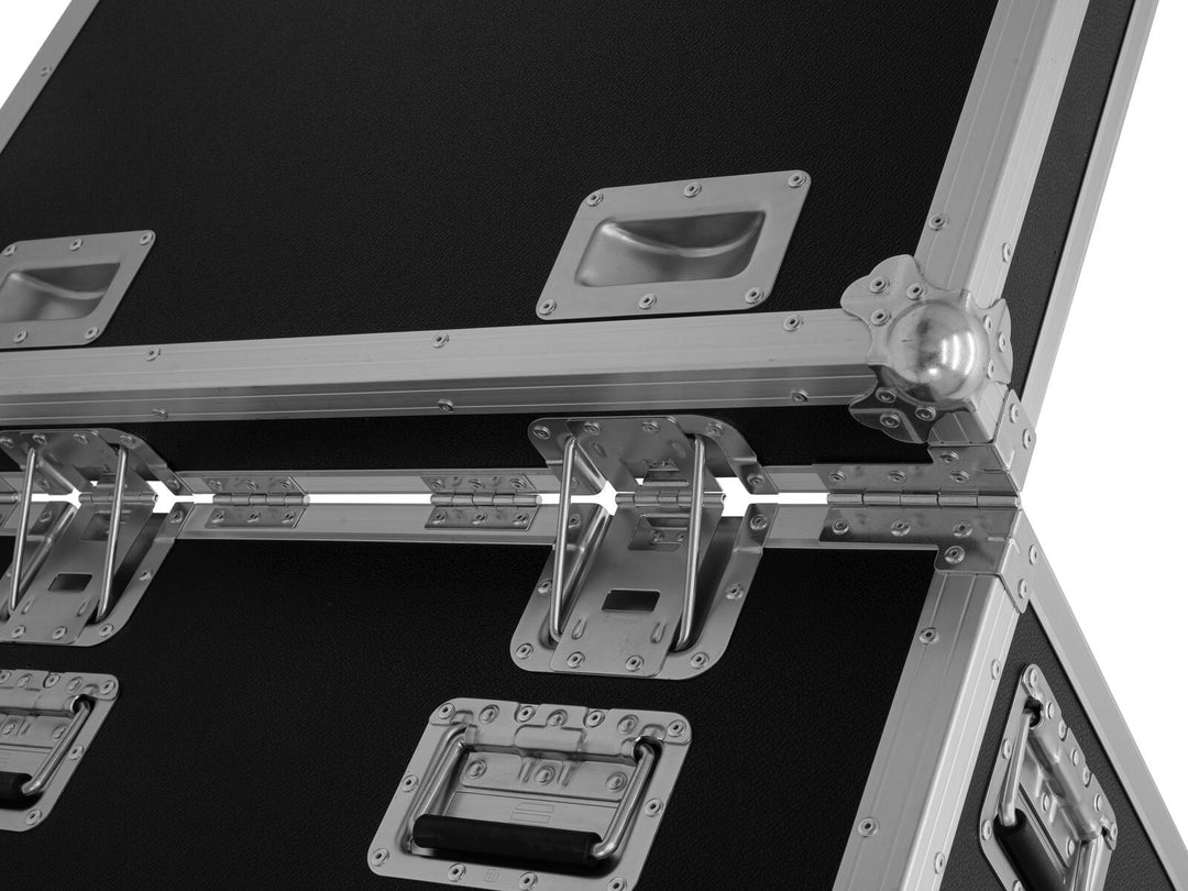 ROADINGER Flightcase 4x LED TMH-X4 con ruote
