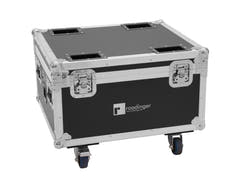 ROADINGER Flightcase 4x AKKU IP PAR 7 QCL WDMX con funzione di ricarica