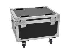 ROADINGER Flightcase 4x AKKU IP PAR 7 QCL WDMX con funzione di ricarica