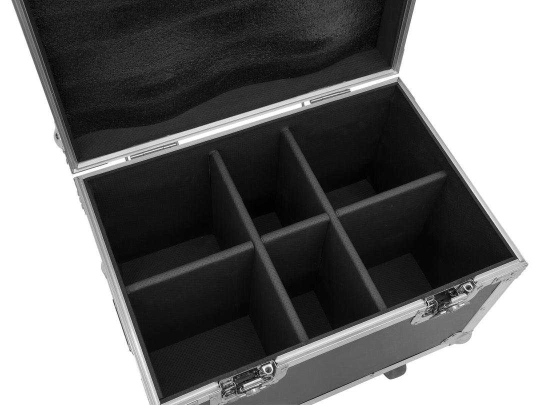 ROADINGER Flightcase 4x LED TMH-13/17/S30/W36 con ruote
