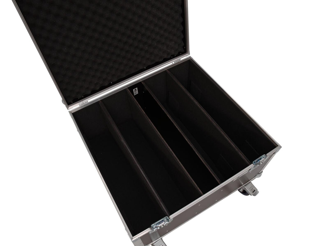ROADINGER Flightcase 4x LED PLL-480 con ruote