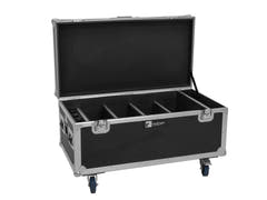 ROADINGER Flightcase 4x AKKU Multiflood IP 8x10W RGBW Wash CRMX con funzione di ricarica