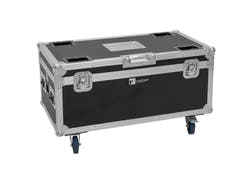 ROADINGER Flightcase 4x AKKU Multiflood IP 8x10W RGBW Wash CRMX con funzione di ricarica