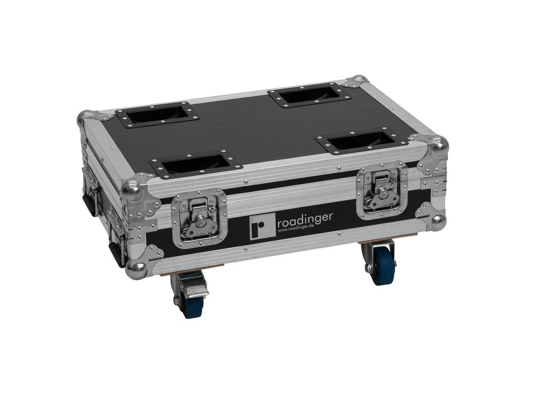 ROADINGER Flightcase 8x AKKU Mini IP UP-4 QCL Spot MK2 con funzione di ricarica