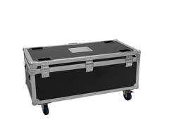 ROADINGER Flightcase 4x AKKU Multiflood IP 18x10W RGBW Wash CRMX con funzione di ricarica