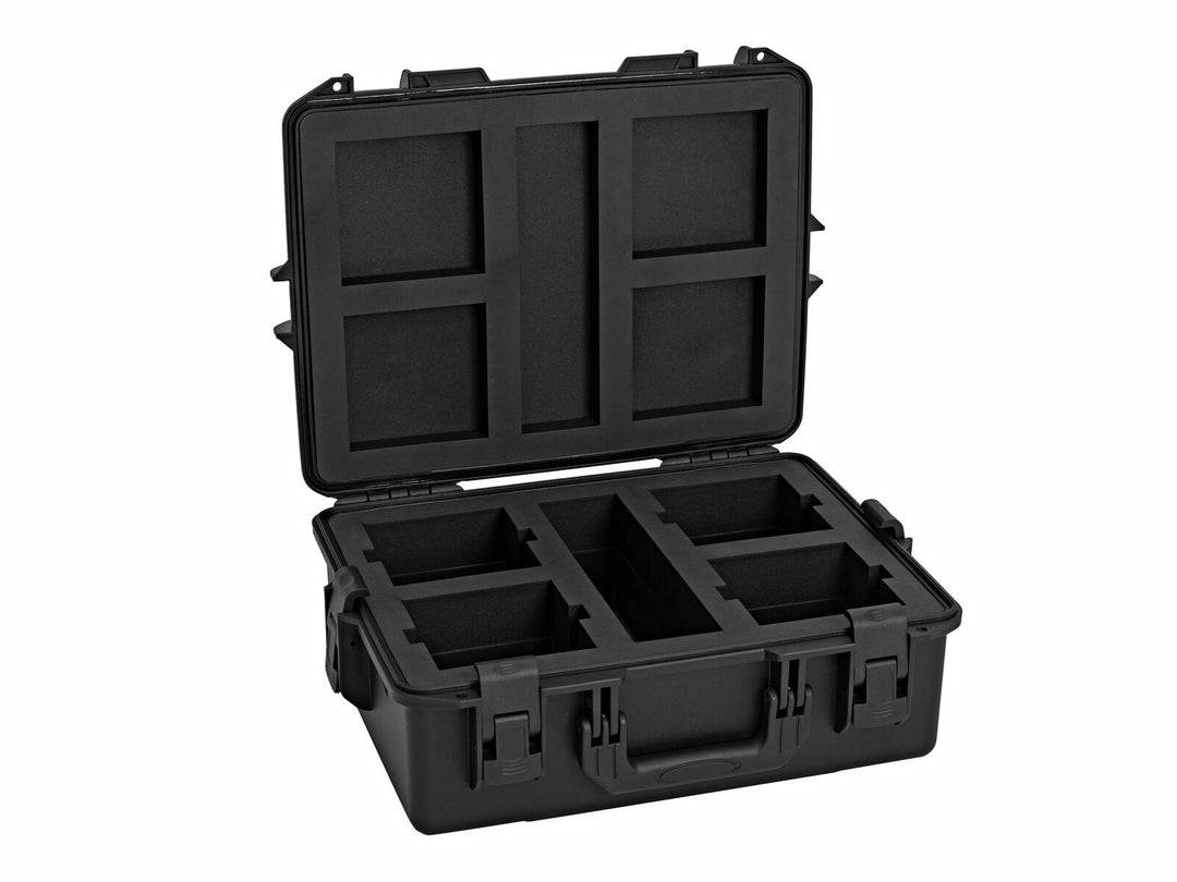 EUROLITE Set 4x AKKU UP-4 QCL Spot QuickDMX MK2 + Custodia in plastica
