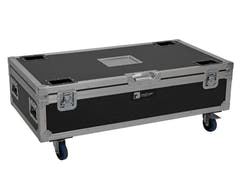 ROADINGER Flightcase 8x AKKU IP Pixel Tube 360° PRO CRMX con funzione di ricarica e ruote