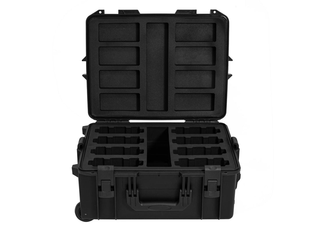 ROADINGER Custodia in plastica per 8x AKKU Flat Light con trolley