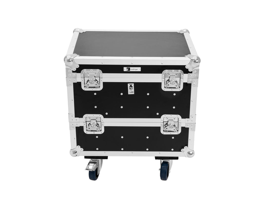 ROADINGER Flightcase 8x IP PIX Strobe RGB CW+WW con ruote