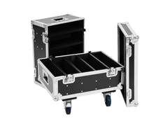 ROADINGER Flightcase 8x IP PIX Strobe RGB CW+WW con ruote