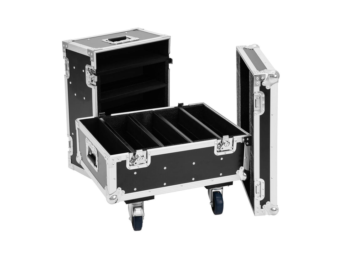 ROADINGER Flightcase 8x IP PIX Strobe RGB CW+WW con ruote
