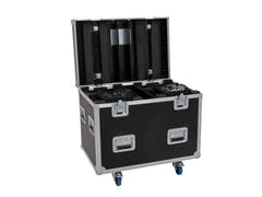 ROADINGER Flightcase HIGHLINE 4x LED IP TMH-S250/B250, con ruote
