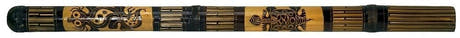 Kamballa didgeridoo in bambù inciso, ca. 120 cm