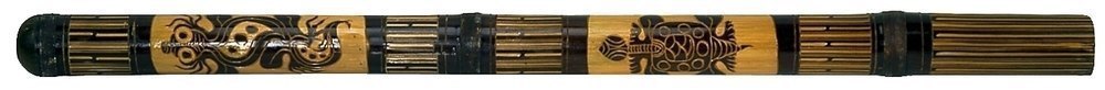 Kamballa didgeridoo in bambù inciso, ca. 120 cm