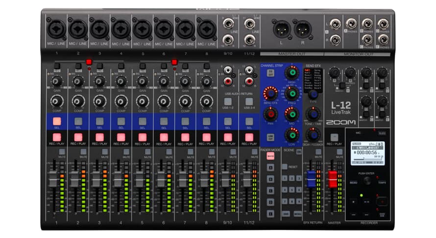 Zoom LiveTrak L-12 mixer digitali e registratore