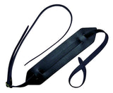 Fire & Stone tracolla in pelle per ukulele con spallina, nera