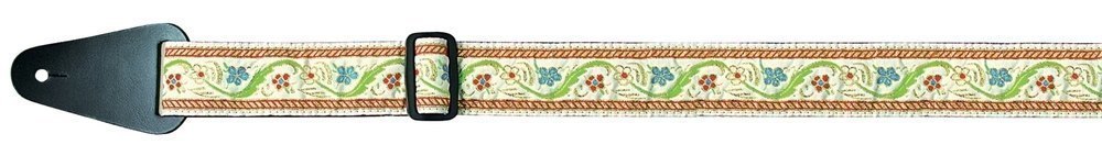 Fire & Stone Folk Jacquard tracolla per chitarra, chiara con fiori