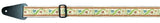 Fire & Stone Folk Jacquard tracolla per chitarra, chiara con fiori