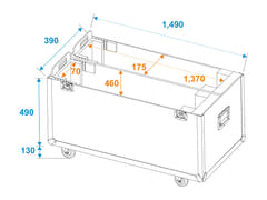 ROADINGER Flight case 2x LCD ZL60
