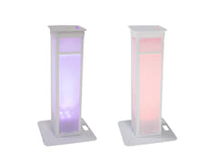 EUROLITE 2x Stage supporto variabile incl. copertura e borsa, bianco