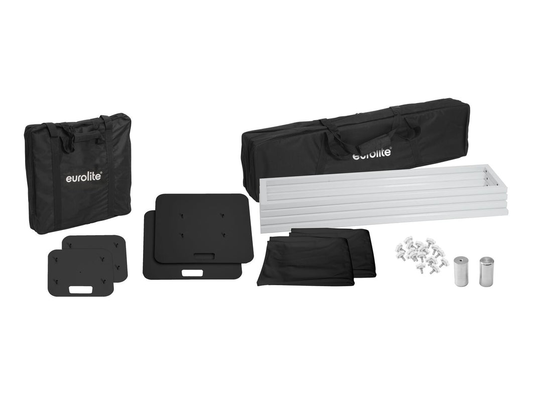 EUROLITE 2x Supporto Stage 150cm incl. Copertura e Borsa, nero