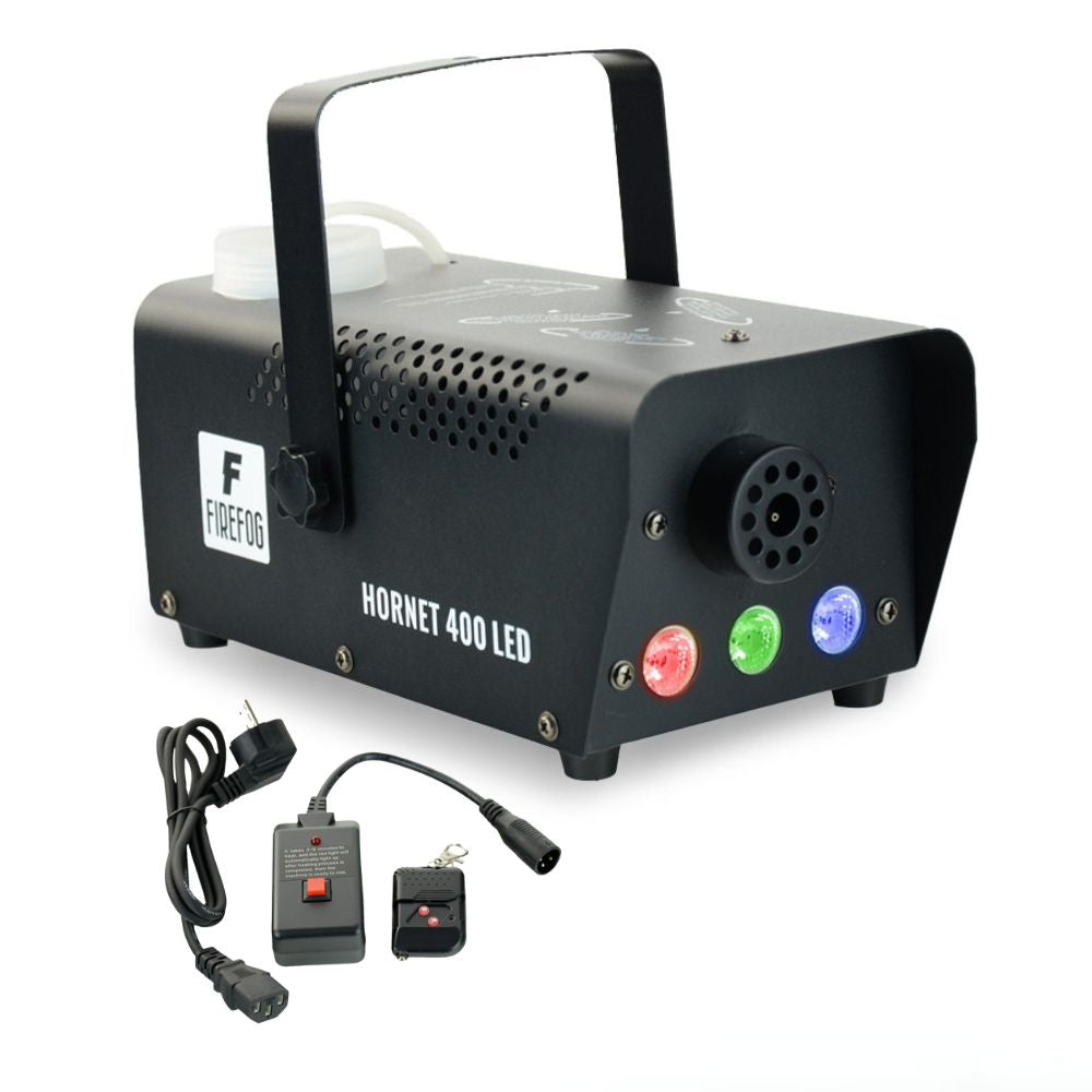 Firefog Hornet 400LED macchina del fumo da 400 W con LED e 2 telecomandi, nera