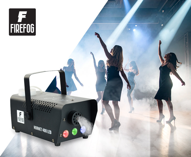 Firefog Hornet 400LED macchina del fumo da 400 W con LED e 2 telecomandi, nera