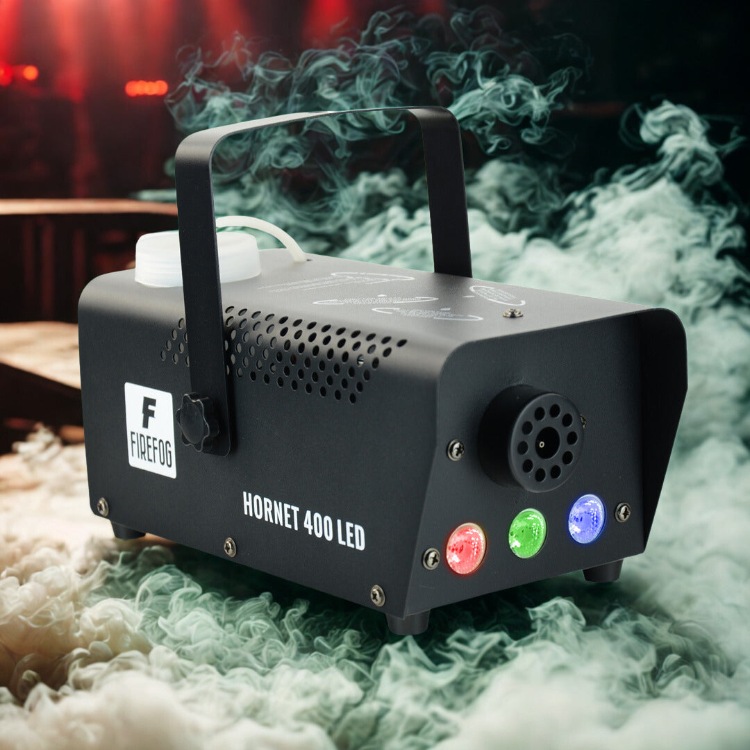 Firefog Hornet 400LED macchina del fumo da 400 W con LED e 2 telecomandi, nera