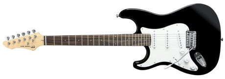 VGS RC-100 chitarra elettrica, Black, mancino
